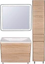 Style Line Мебель для ванной напольная Атлантика 100, Люкс ясень перламутр, PLUS – фотография-2